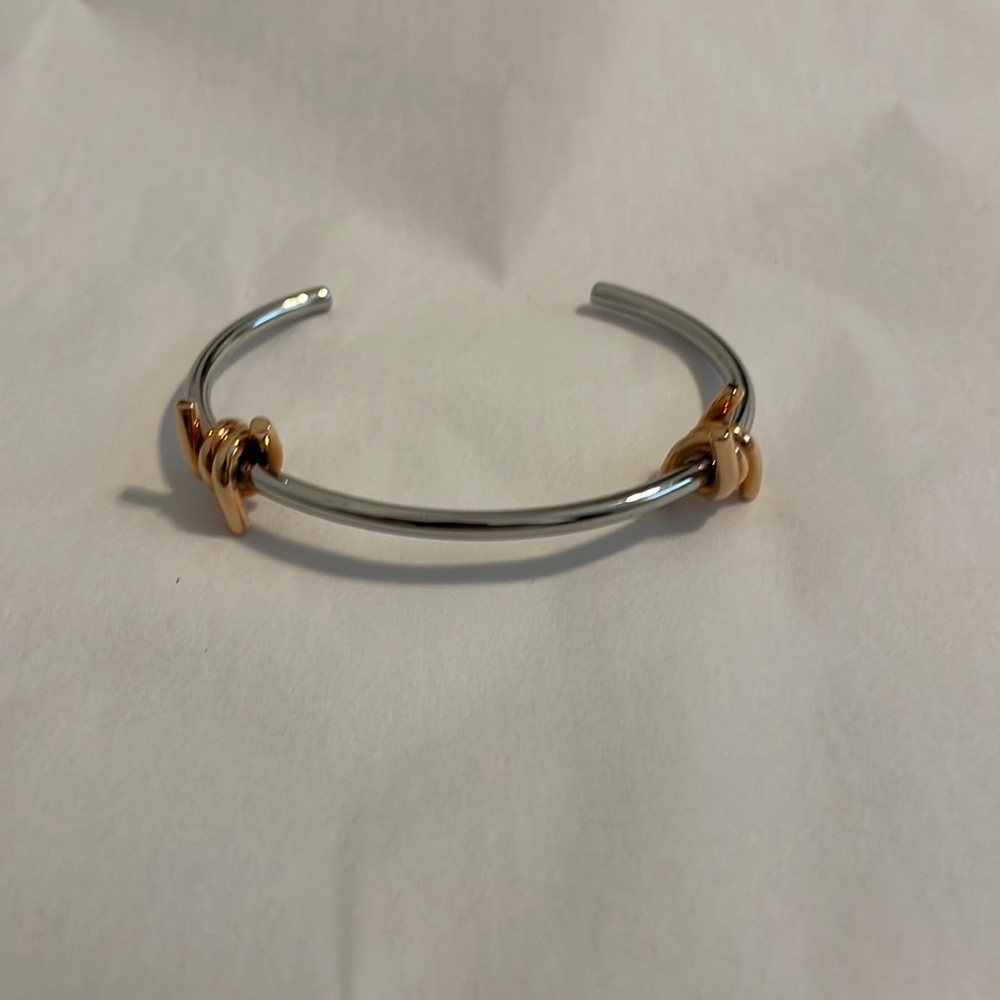 Silver and Rose Gold Bangle